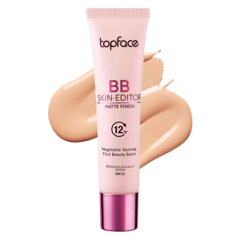 کرم پودر BB مایع SPF 15 تاپ فیس مدل Skin Editor شماره 006 مناسب برای انواع پوست حجم 30 میلی‌لیتر