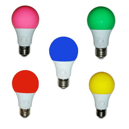 لامپ 5 وات پارس افق اروند مدل رنگی پایه E27 بسته پنج عددی