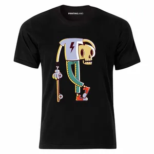 تی شرت آستین کوتاه مردانه پرینتینگ لند مدل SKELETON کد P157