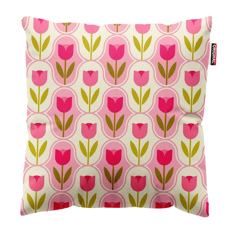 کوسن پاد آفرین طرح گل کد 3363 سایز 30*30 سانتی متر