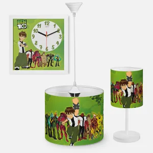 لوستر کودک مدل بن تن کد BT-G-3110 به همراه آباژور و ساعت