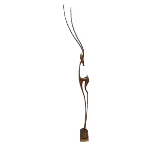 مجسمه چوبی طرح غزال مدل p340