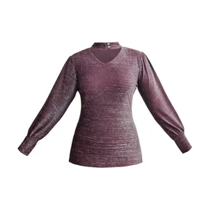 بلوز آستین بلند زنانه مدل گردنبندی 173002