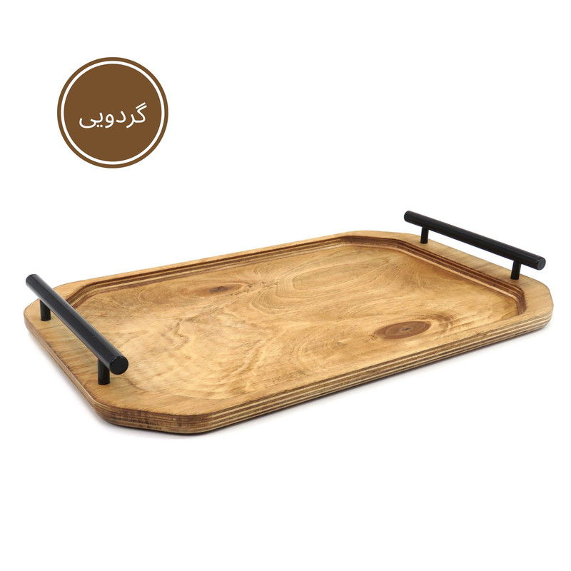 سینی گردو مدل چوبی دسته دار SN022