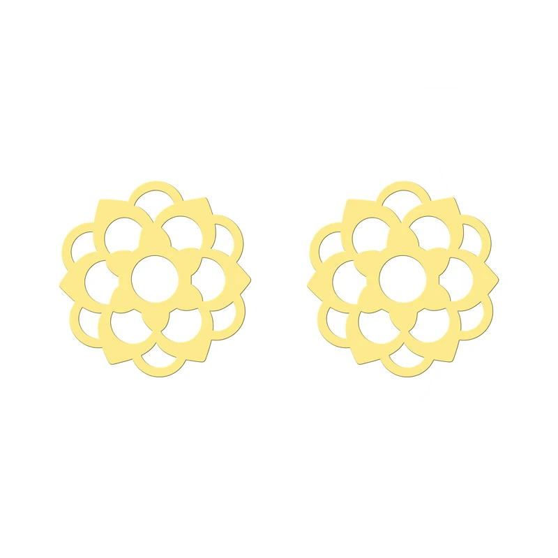 گوشواره طلا 18 عیار زنانه کرابو طرح گل مدل Kr5162