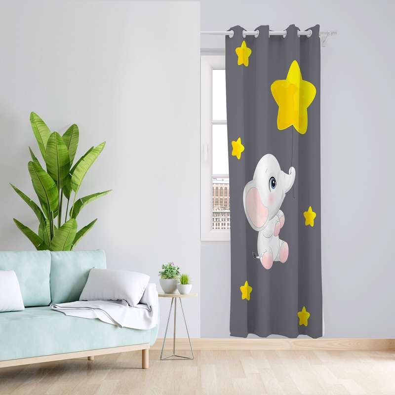 پرده طرح اتاق کودک مدل مخمل پانچی کد 1907 z سایز 140x200 سانتی متر
