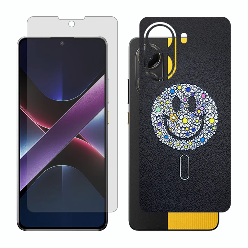 محافظ صفحه نمایش شفاف گلس مدل Together مناسب برای گوشی موبایل شیائومی Poco X7 Pro به همراه برچسب پوششی پشت گوشی