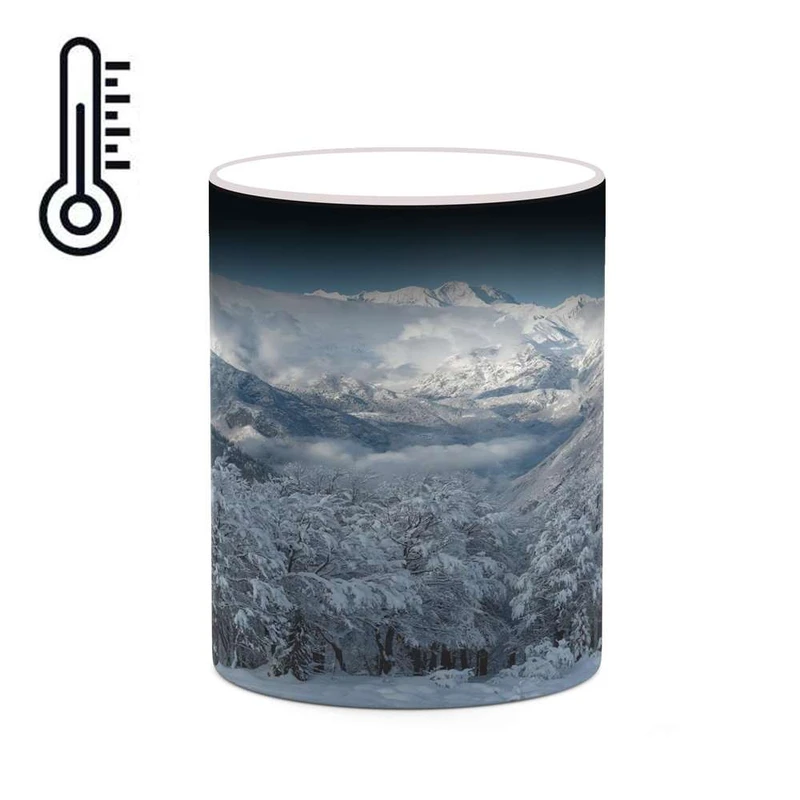 ماگ حرارتی کاکتی مدل منظره برفی کد mgh18472