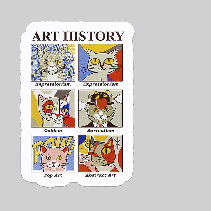  استیکر لپ تاپ طرح art history کد 1766
