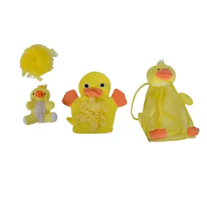 لیف حمام کودک مدل جوجه کد 9590 بسته 4 عددی