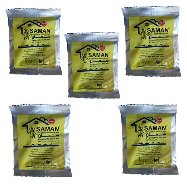پودر حشره کش سمان مدل سایپرمترین 20% WP مجموعه 5 عددی