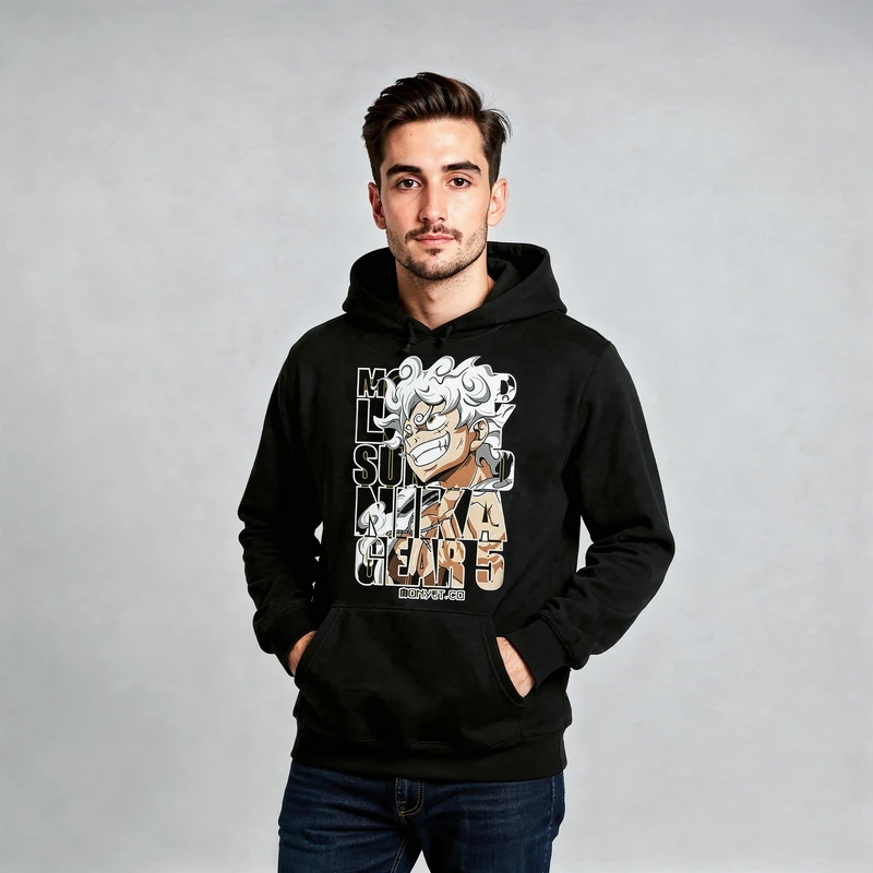 هودی مردانه مدل انیمه ای شخصیت لوفی انیمه وان پیس 404