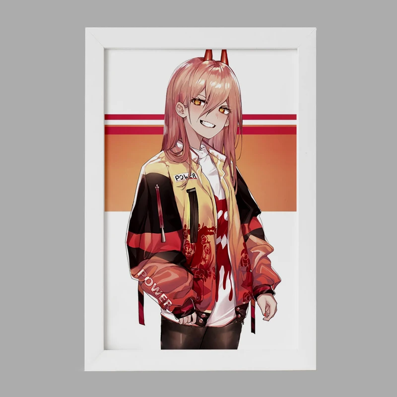 تابلو خندالو مدل ماکیما انیمه مرد اره ای Chainsaw Man  کد 23177