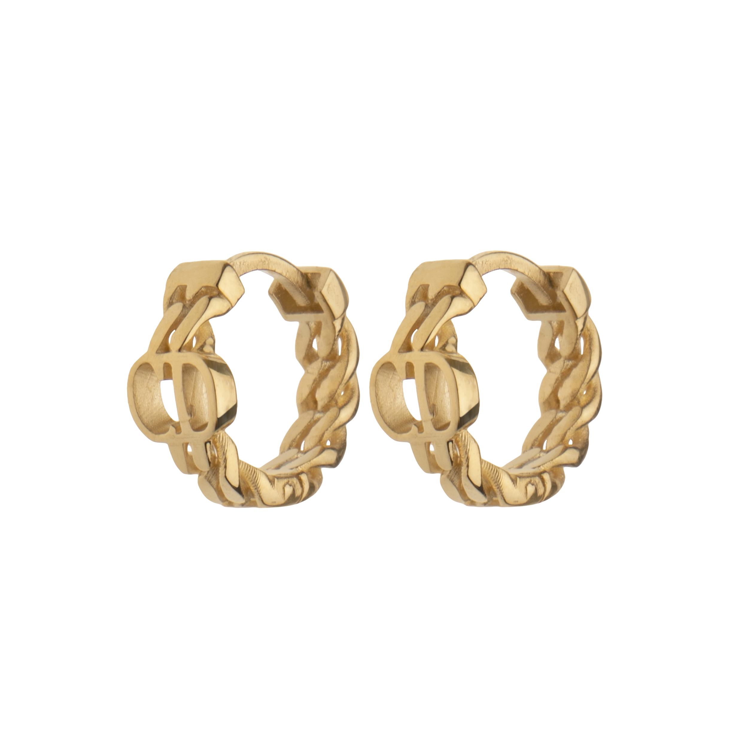 گوشواره حلقه‌ای طلا 18 عیار زنانه گلدم مدل E-3070079