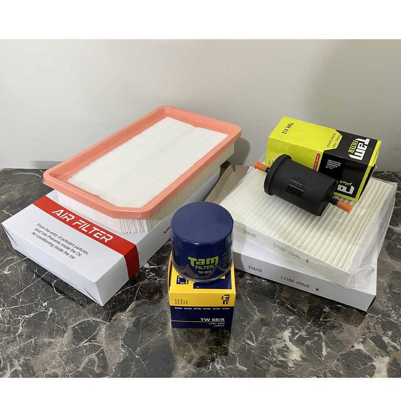 فیلتر روغن تام مدل TW68/X مناسب برای شاهین به همراه فیلتر هوا و کابین و فیلتر سوخت