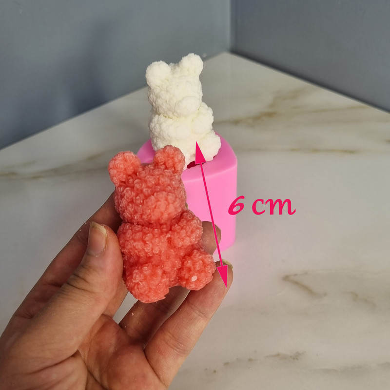 قالب شمع مدل خرس تدی گل گلی کد C 06CM قالب شمع مدل خرس تدی گل گلی کد C 06CM