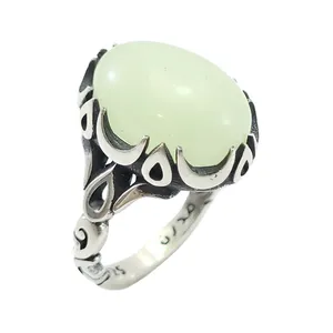 انگشتر نقره مردانه مدل گوهر شب تاب