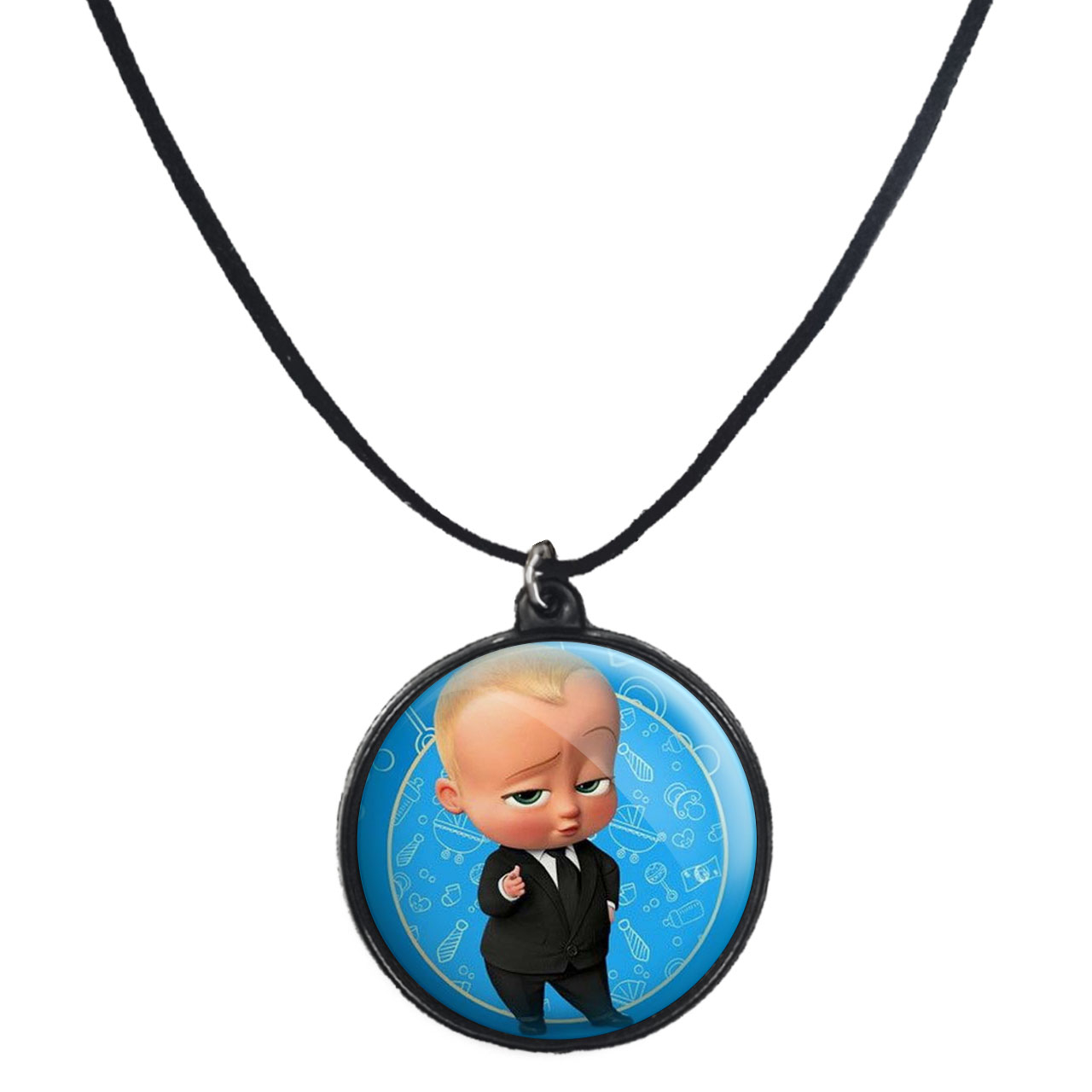 گردنبند پرمانه طرح بچه رئیس کد pmb.2711 مدل دو طرفه