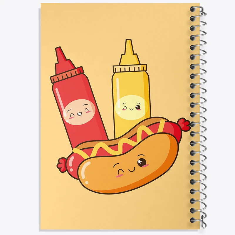 دفتر مشق 50 برگ خندالو طرح فست فود (Fast Food) کد 36567