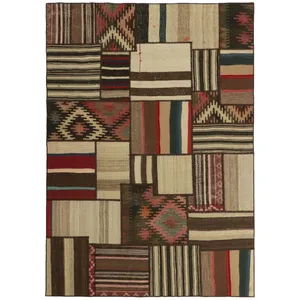 کلاژ گلیم دستبافت سه و نیم متری کد 486874