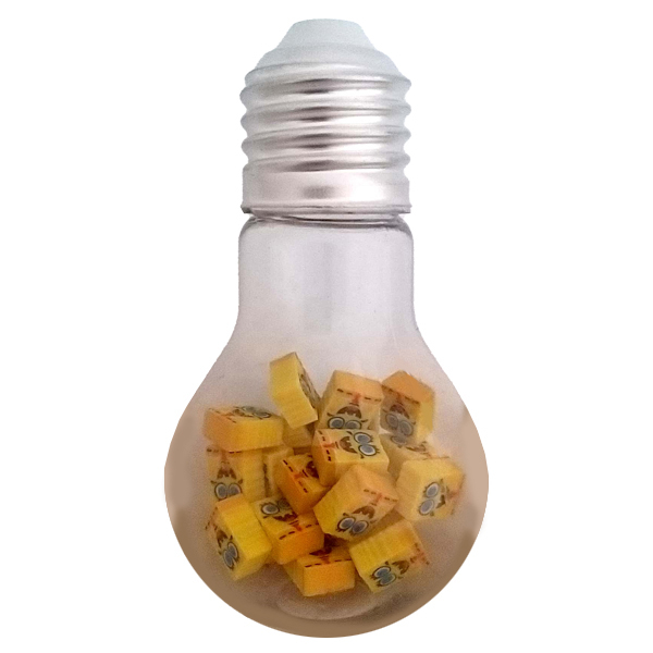 پاک کن مدل لامپ طرح باب اسفنجی کد EB-13 بسته 25 عددی