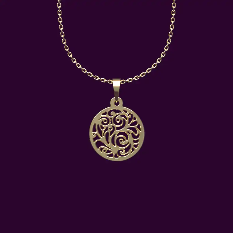 گردنبند طلا 18 عیار زنانه مدوپد مدل هندسی کد NN2-1-1264