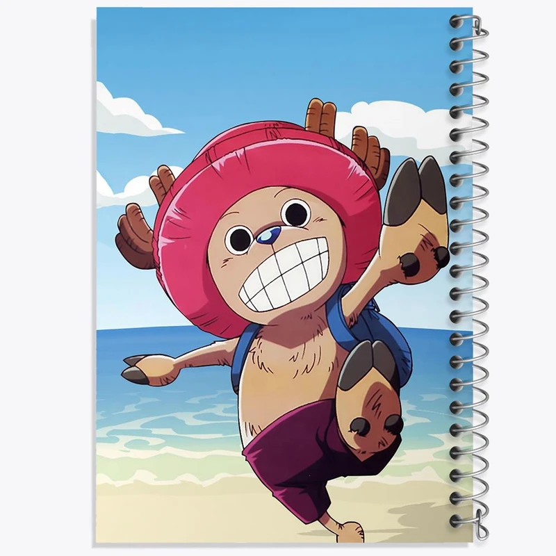دفتر ژورنال نویسی 50 برگ خندالو مدل نقطه ای طرح تونی تونی چوپر انیمه وان پیس One Piece کد 11410