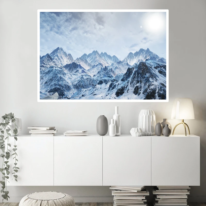 تابلو روما دیزاین طرح رشته کوه برفی مدل A116d
