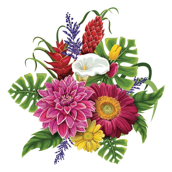 استیکر پارچه و لباس پاد آفرین طرح گل کد 3781