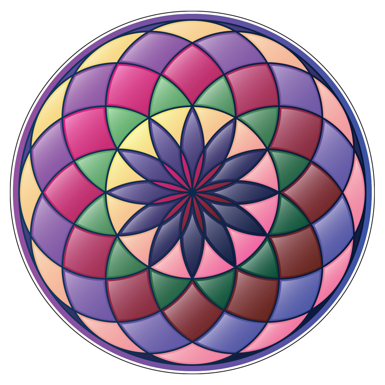 استیکر مدل دایره رنگی کد 183