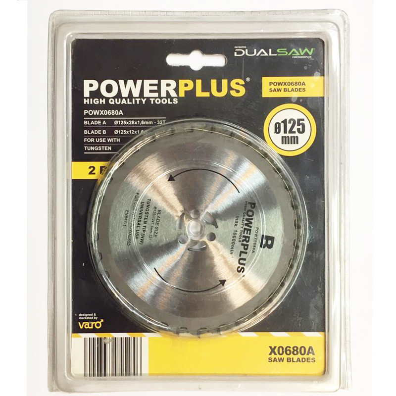 مجموعه دو عددی تیغه فرز پاورپلاس مدل POWX0680A