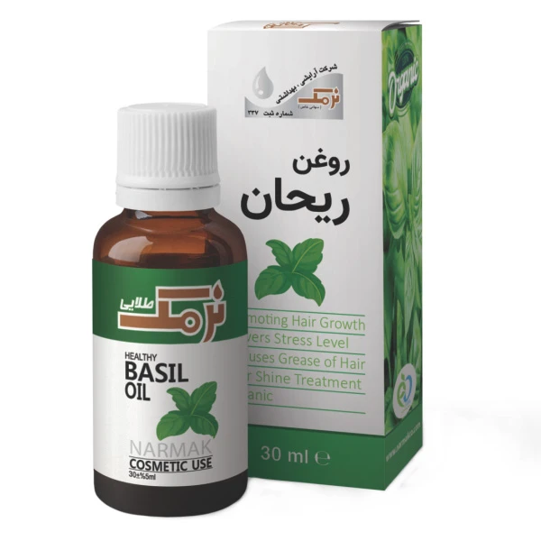 روغن بدن نرمک طلایی مدل ریحان حجم 30 میلی لیتر