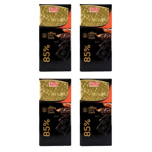 شکلات تلخ 85 درصد شیرین عسل - 100 گرم بسته 4 عددی