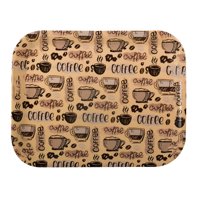سینی بدون دسته مهروز مدل 7771 coffee سایز 25*33 سانتی متر