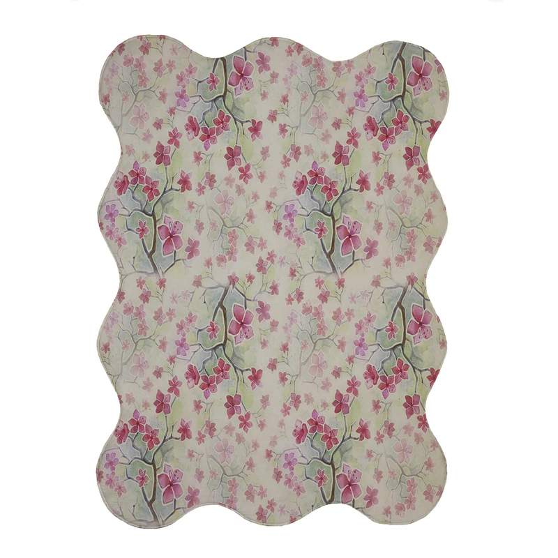 پادری مدل دالبر طرح گل کد 5885 سایز 80x110 سانتی متر 