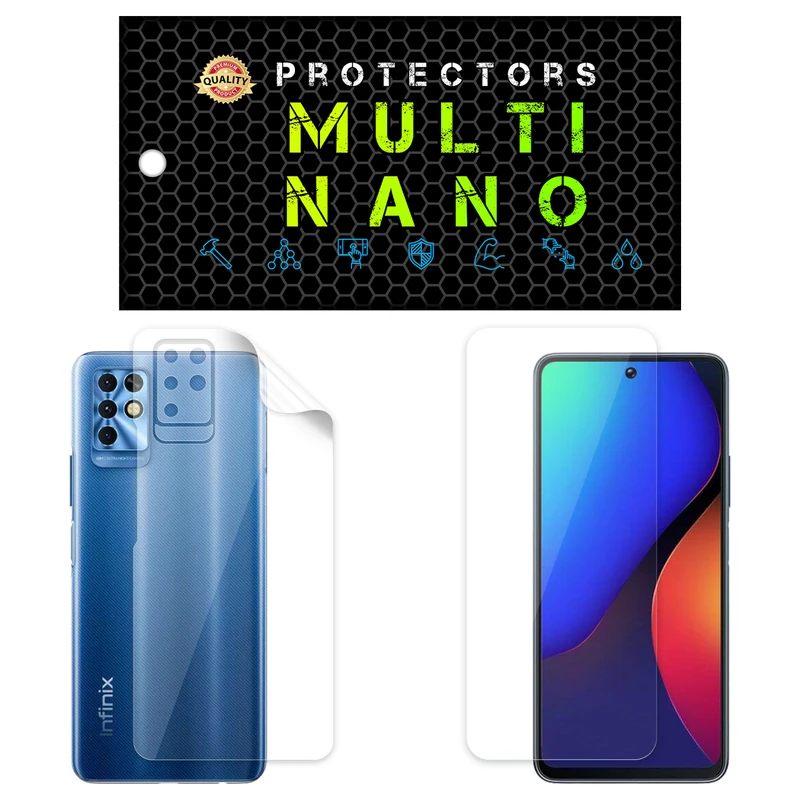 محافظ صفحه نمایش مولتی نانو مدل X-SFT مناسب برای گوشی موبایل انفینیکس Note 11i به همراه محافظ پشت گوشی