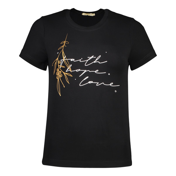 تی شرت آستین کوتاه زنانه پاتن جامه مدل چاپدار کد 03F6080 رنگ
مشکی