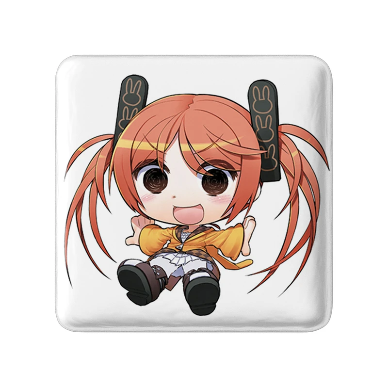 مگنت خندالو طرح انجو انیمه گلوله سیاه مدل مربعی کد 35843