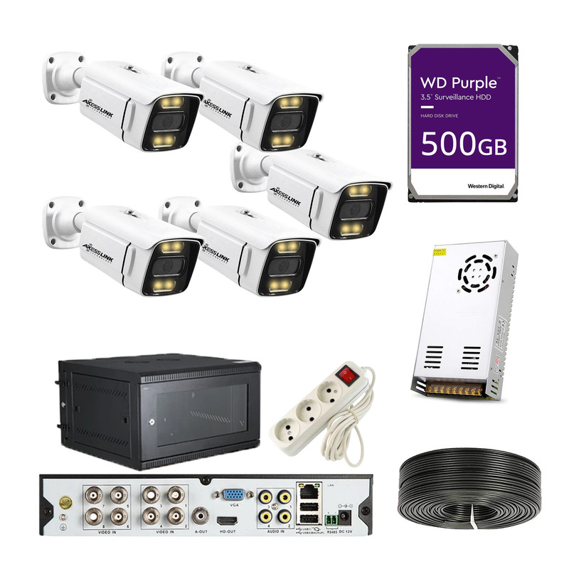 سیستم امنیتی مدل PACK AHD 5 STAR LIGTH - AXESSLINK