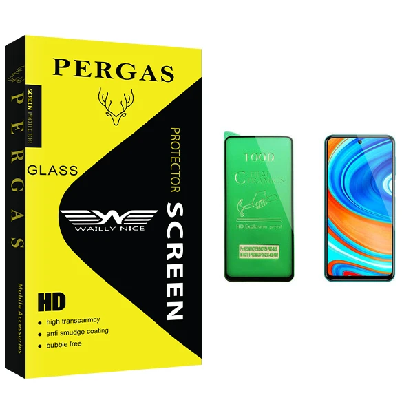 محافظ صفحه نمایش سرامیکی وایلی نایس مدل Pergas Glass مناسب برای گوشی موبایل شیائومی Redmi Note 9 Pro