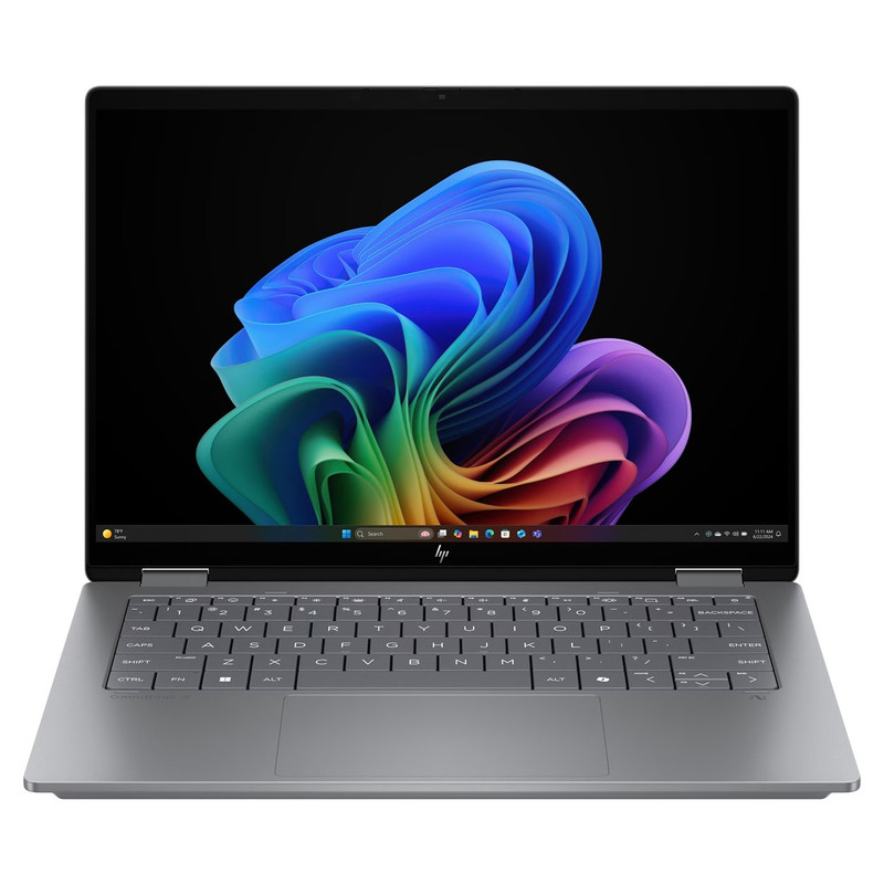 لپ تاپ 14 اینچی اچ‌ پی مدل OmniBook X FlipNGAI 14-kp0023dx-Core Ultra 7 355-24GB LPDDR5X 8533MHz-512GB SSD-Touch-Backlit-W