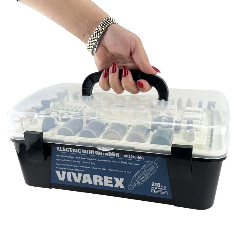 فرز مینیاتوری دیمردار 3.2 میلیمتری 220 وات ویوارکس مدل VR3218-MG مجموعه 218 عددی