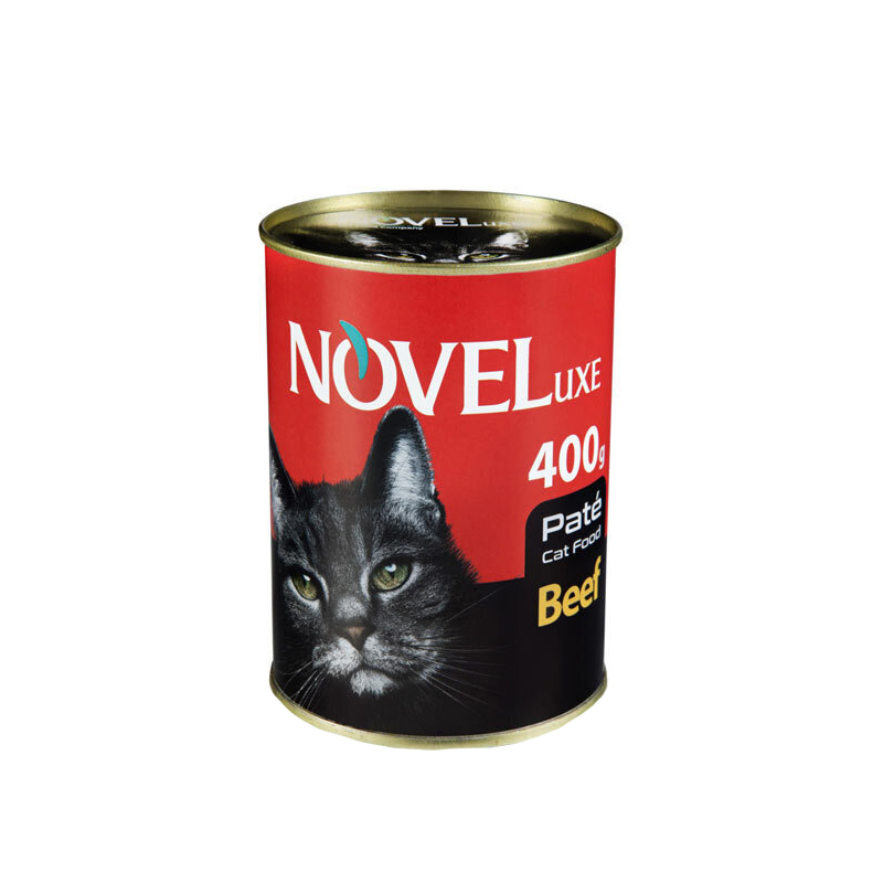 کنسرو غذای گربه بالغ نوول لوکس مدل پته طعم گوشت گاو وزن 400 گرم