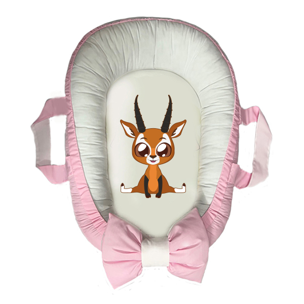 سرویس خواب سه تکه نوزاد مدل گارد محافظ دار طرح فانتزی  حیوون شاخدار 048