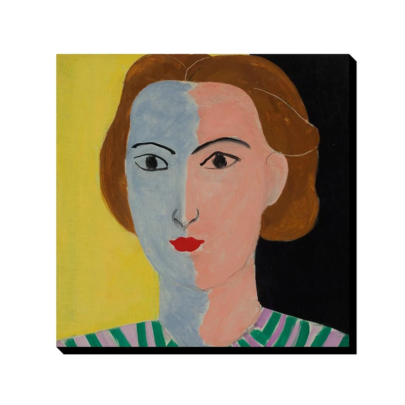 تابلو شاسی ترمه طراحان ایده مدل پرتره با صورت از ماتیس کد art0643
