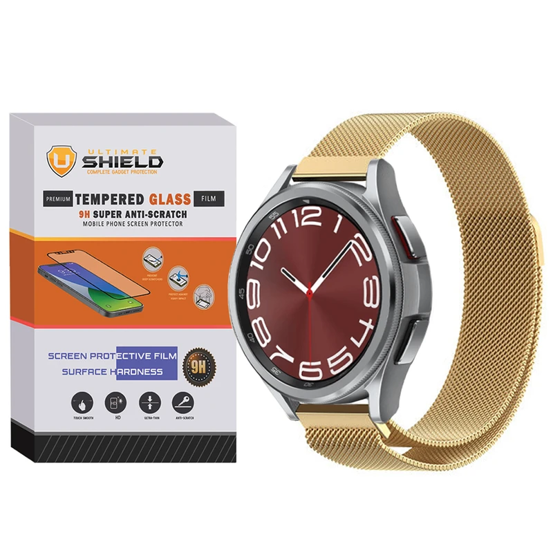 بند آلتیمیت شیلد مدل Milanese مناسب برای ساعت هوشمند سامسونگ Galaxy Watch 6 Classic 47mm