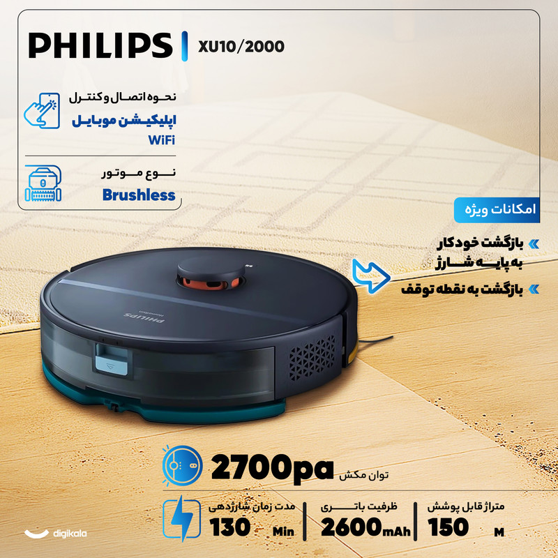 جارو رباتیک فیلیپس مدل XU2000/10