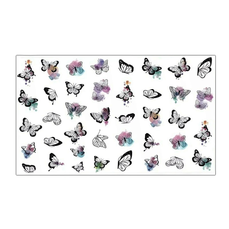 استیکر طراحی ناخن مدل پروانه ای کد 2004