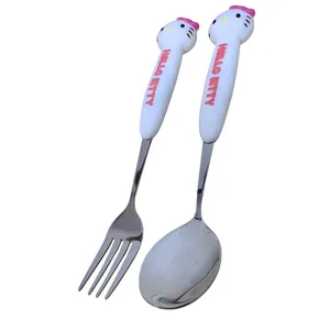 قاشق و چنگال کودک مدل کیتی