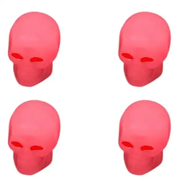 سر والف لاستیک خودرو مدل SKULL-RED بسته 4 عددی